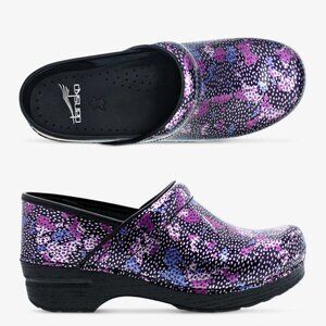 NEW DANSKO Patent Leather Professional Dotty Abstract Clogs  for women 462mn